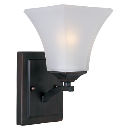 Maxim One Light Oil Rubbed Bronze Frosted Glass Wall Light 20098FTOI